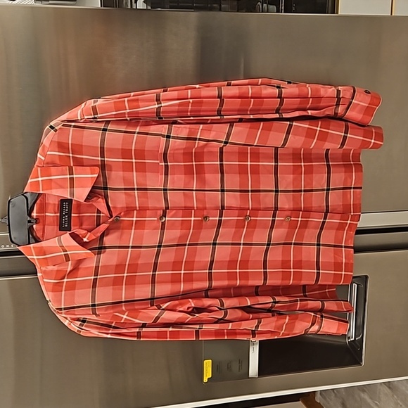 💕LINDA ALLARD ELLEN TRACY💕 Plaid Button Down Shirt ~ 100% Silk NWOT - Picture 1 of 8